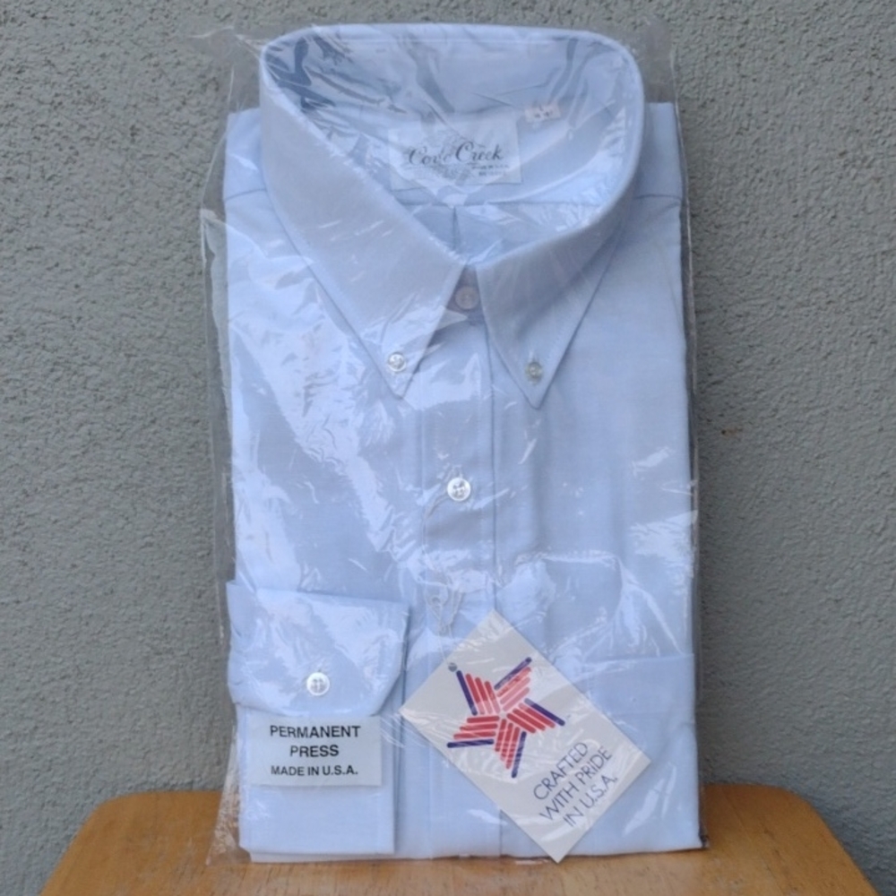 Vintage Cove Creek Light Blue Men's Button-down Shirt L 16-16 1/2
